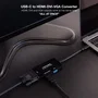 Nanocable Conversor USB-C a HDMI, DVI y VGA Negro